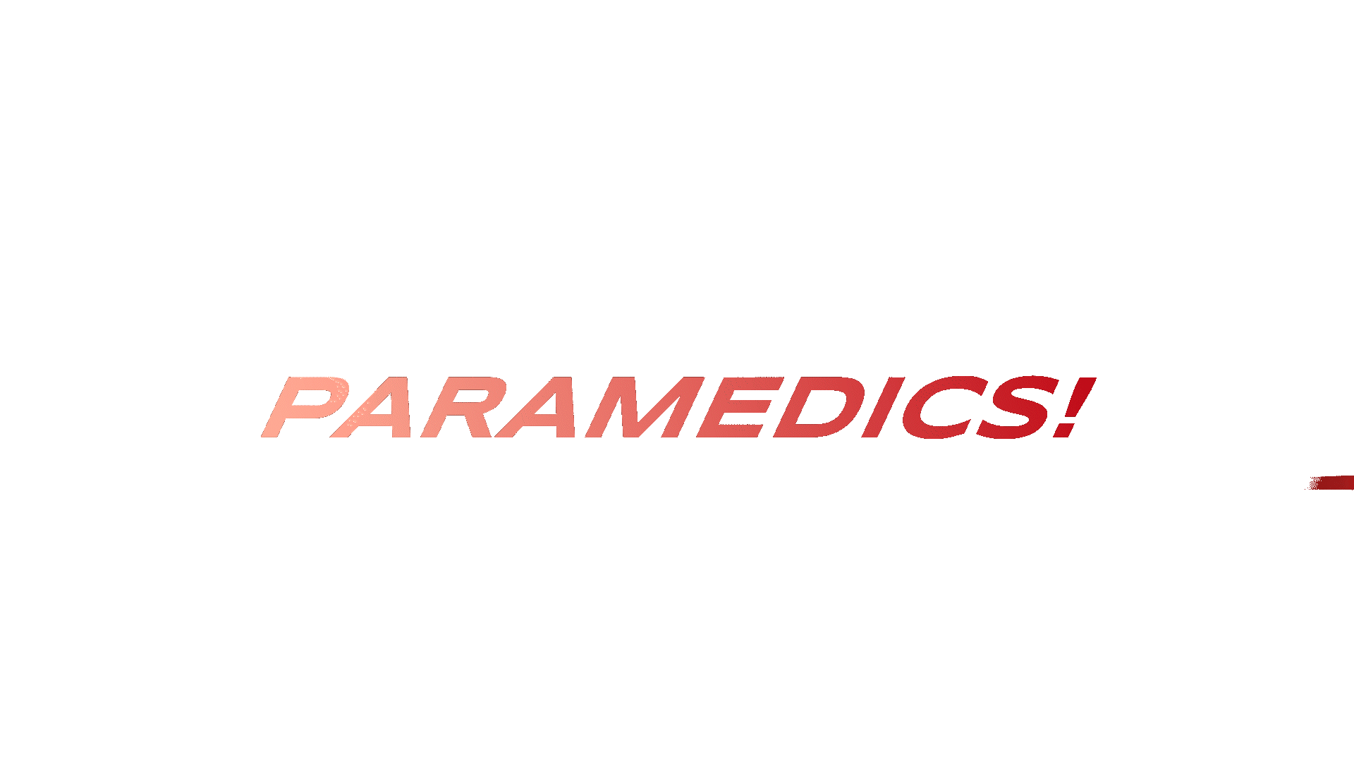 ECG Line animated and paramedics! logo in front